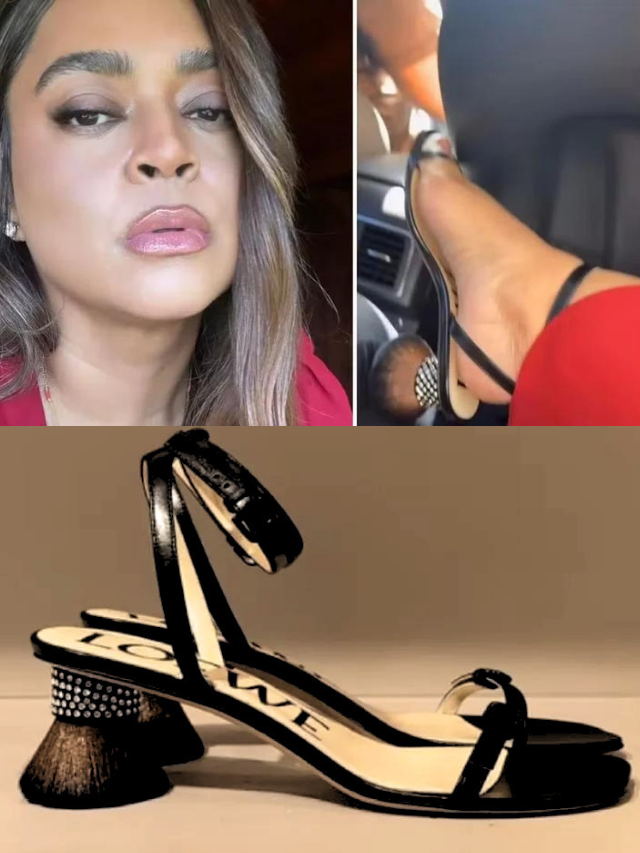 Preta Gil posta sapato diferentão com salto de pincel de maquiagem de R$ 15 mil Dominando a Make maquiagem Capa Web Stories